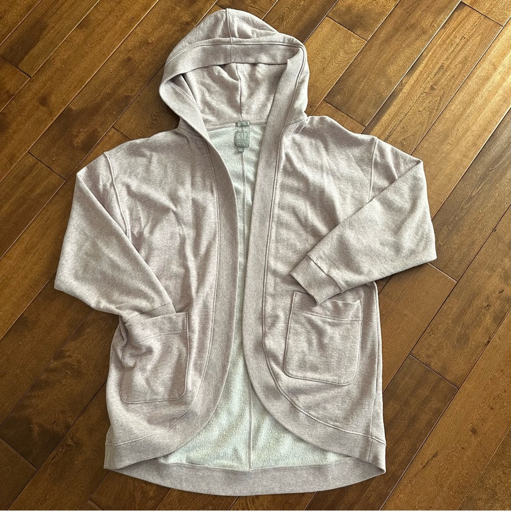 GAP Soft Knit Hooded Cardigan in Wispy Pink